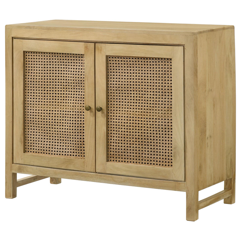 Zamora 2-door Wood Accent Cabinet with Woven Cane