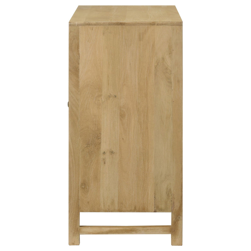 Zamora 2-door Wood Accent Cabinet with Woven Cane