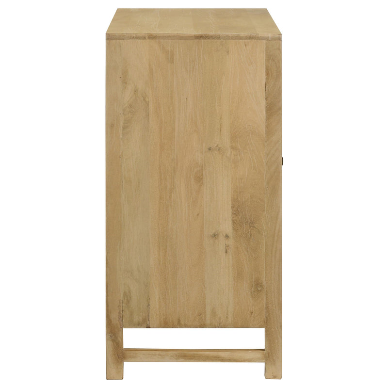 Zamora 2-door Wood Accent Cabinet with Woven Cane