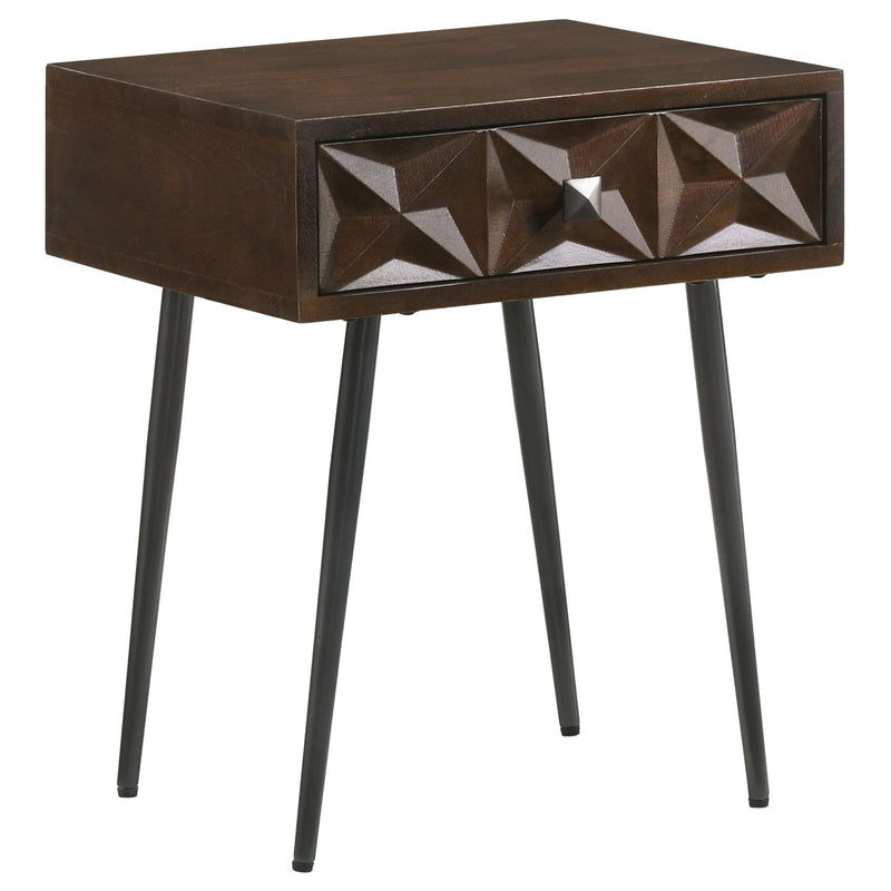 Ezra 1-drawer Rectangular Accent Side Table Coffee