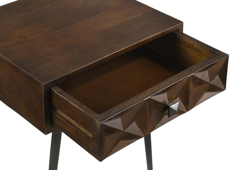 Ezra 1-drawer Rectangular Accent Side Table Coffee