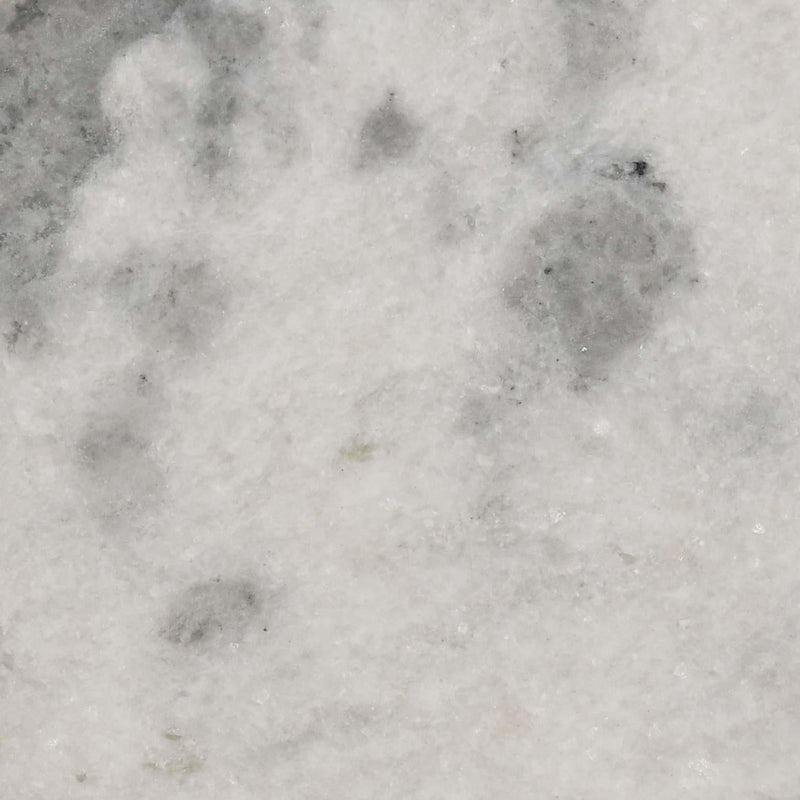 Malthe Round Marble Top Accent Side White and Antique