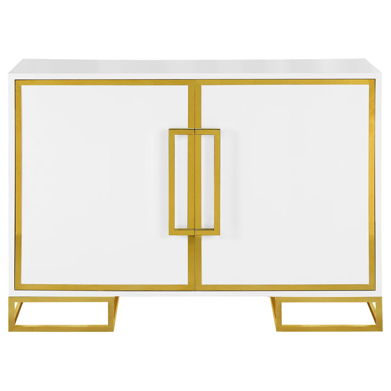 Elsa 2-door Wood Storage Accent Cabinet White and