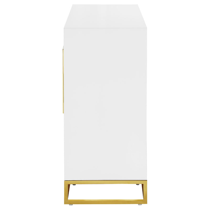 Elsa 2-door Wood Storage Accent Cabinet White and