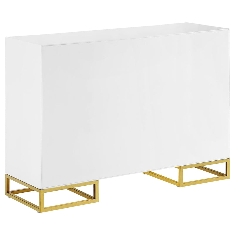Elsa 2-door Wood Storage Accent Cabinet White and