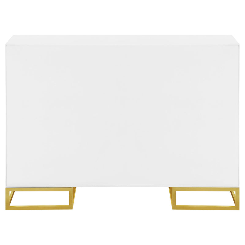 Elsa 2-door Wood Storage Accent Cabinet White and