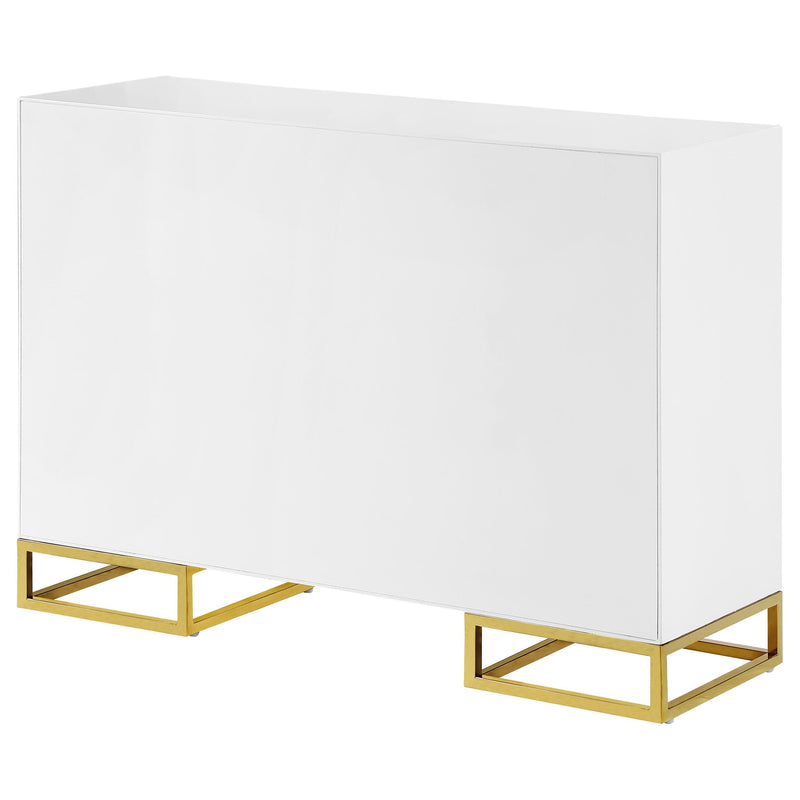 Elsa 2-door Wood Storage Accent Cabinet White and