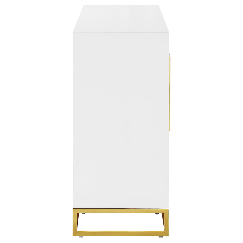 Elsa 2-door Wood Storage Accent Cabinet White and