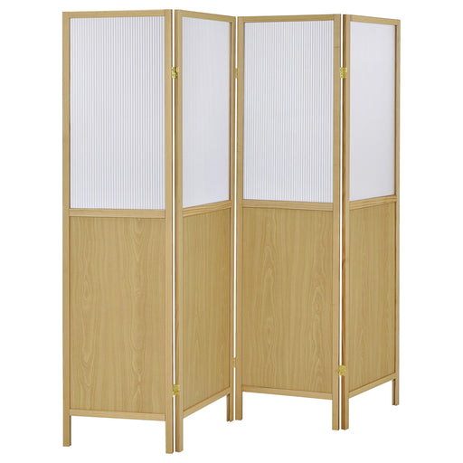 Mattison 4-Panel Room Divider Folding Shoji Screen Natural - alternate view