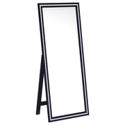 Windrose 28 x 67 Inch Tempered LED Standing Mirror Black - detail 4