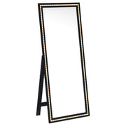 Windrose 28 x 67 Inch Tempered LED Standing Mirror Black - detail 5