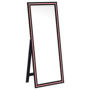 Windrose 28 x 67 Inch Tempered LED Standing Mirror Black - detail 6