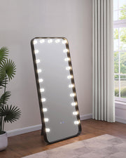Canton 32 x 71 Inch LED Standing Mirror with Speakers Black - alternate view