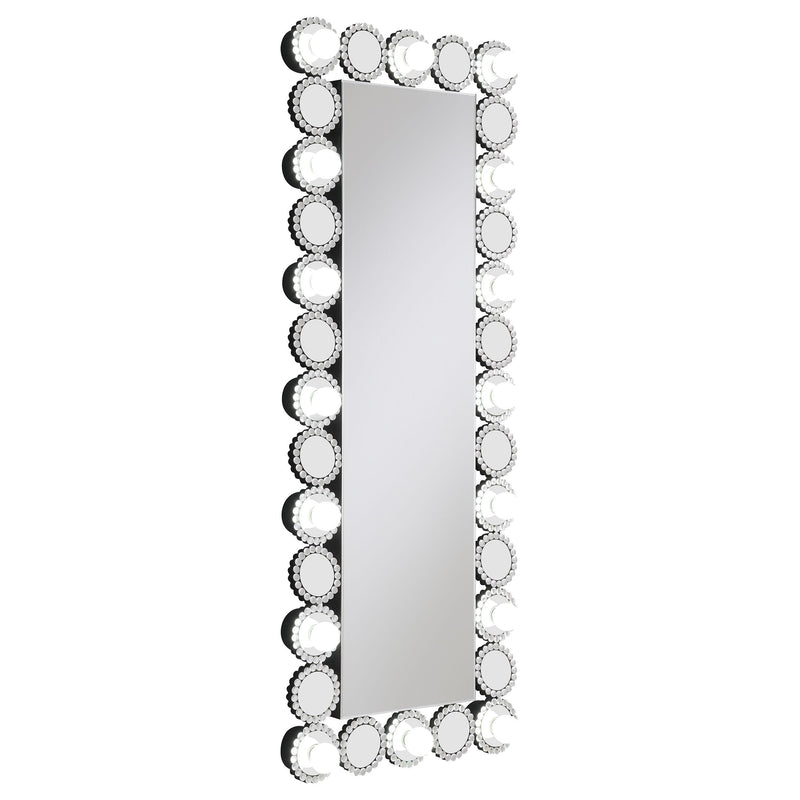 Aghes 24 x 62 Inch Wall Mirror with Lighting Silver - detail 3
