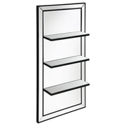 Oriel 24 x 47 Inch Rectangular 3-Shelf Wall Mirror Silver - alternate view