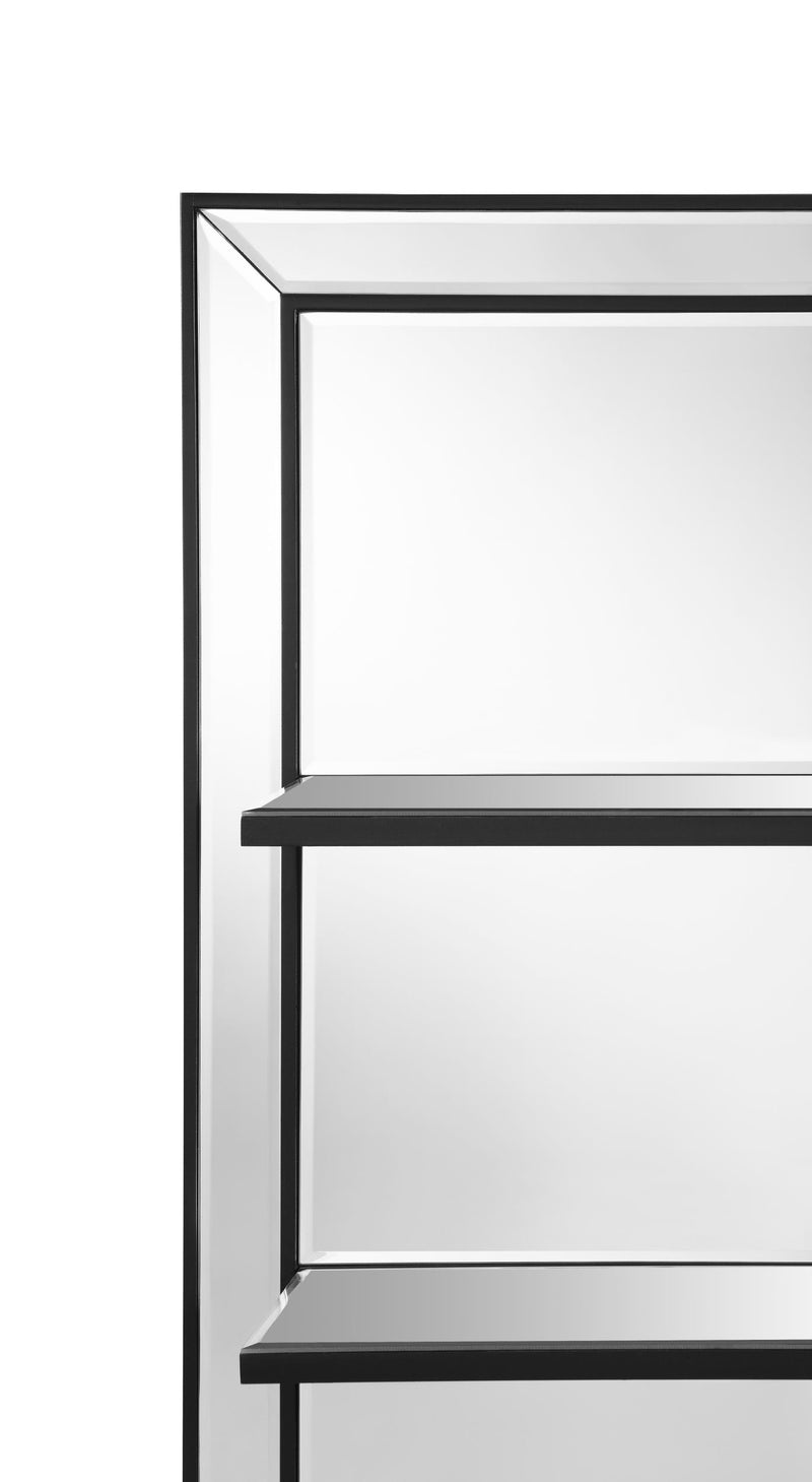 Oriel 24 x 47 Inch Rectangular 3-Shelf Wall Mirror Silver - detail 5