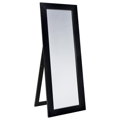 Cadence Tempered Glass Full Length Standing Mirror Black Oak - alternate view