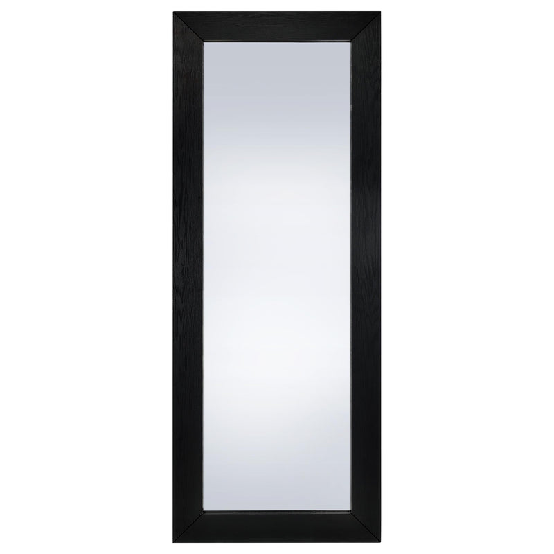 Cadence Tempered Glass Full Length Standing Mirror Black Oak - detail 3