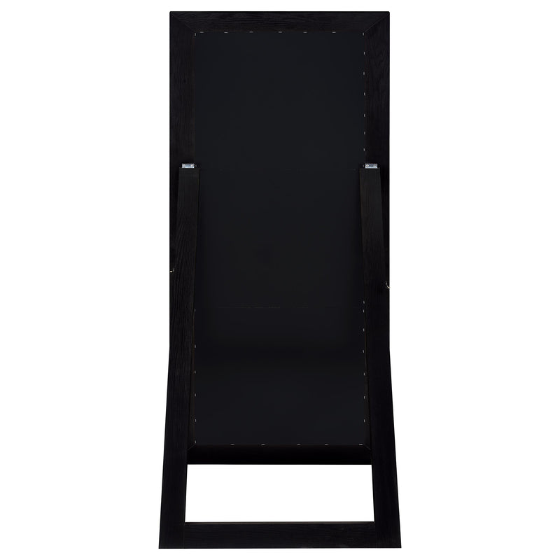 Cadence Tempered Glass Full Length Standing Mirror Black Oak - detail 4