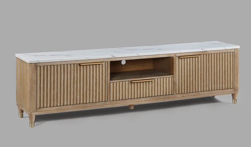 Crownmark Kara TV Stand - Cerused Natural