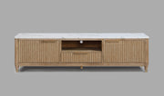 Crownmark Kara TV Stand - Cerused Natural