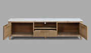 Crownmark Kara TV Stand - Cerused Natural