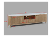 Crownmark Kara TV Stand - Cerused Natural