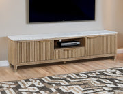 Crownmark Kara TV Stand - Cerused Natural