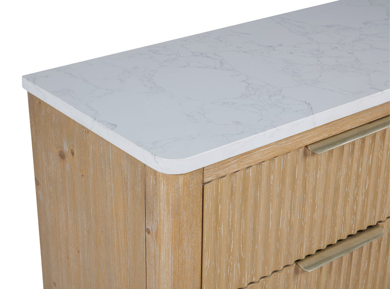 Crownmark Kara Bed - Cerused Natural