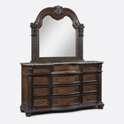 Crownmark Stanley Bedroom Set - Coffee Brown Dresser and Mirror