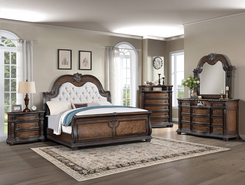 Crownmark Stanley Bedroom Set - Coffee Brown