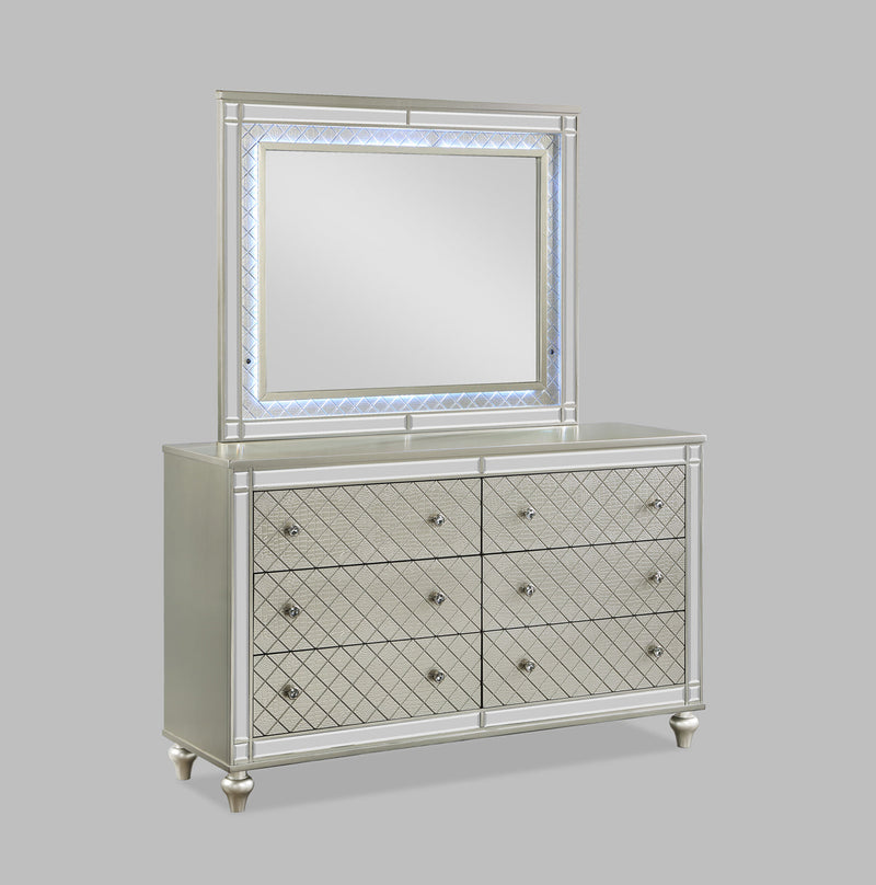 Crownmark Cristian Bedroom Set Dresser and Mirror