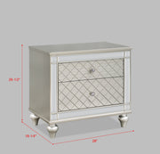 Crownmark Cristian Nightstand - Champagne