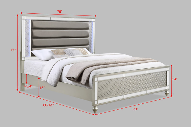 Crownmark Cristian Champagne Bed