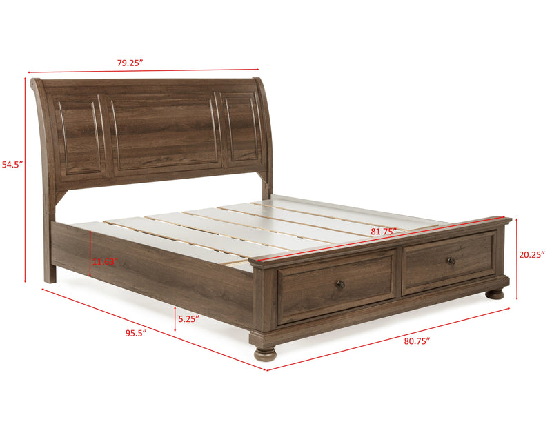 Crownmark Claribelle Bed - Brown