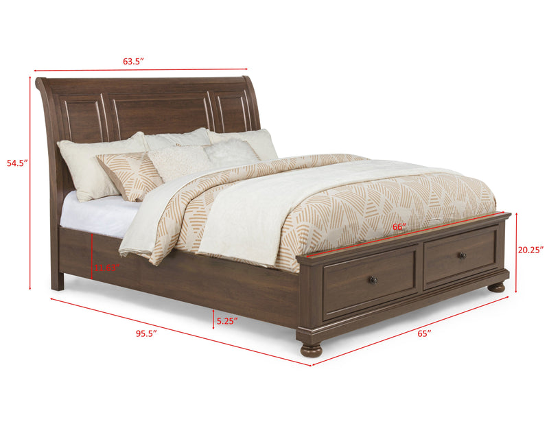 Crownmark Claribelle Bed - Brown