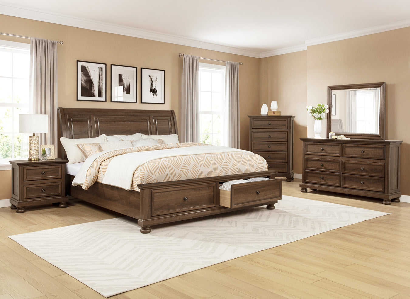 Crownmark Claribelle Bed - Brown