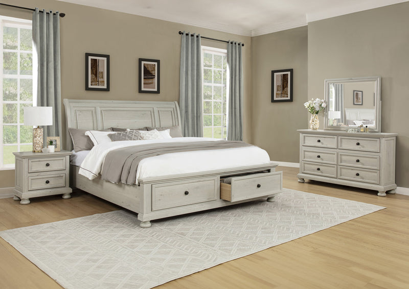 Crownmark Claribelle Bedroom Set - White 4-Piece Bedroom Set