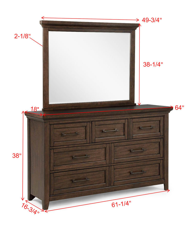 Crownmark Beckett Dresser - Brown