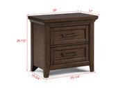 Crownmark Beckett Nightstand - Brown