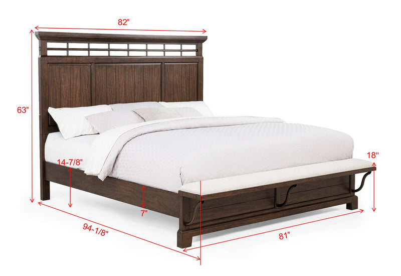 Crownmark Beckett Bed - Brown