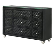 Crownmark Cameo Bedroom Set - Black Dresser