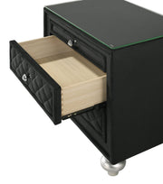 Crownmark Cameo Nightstand - Black