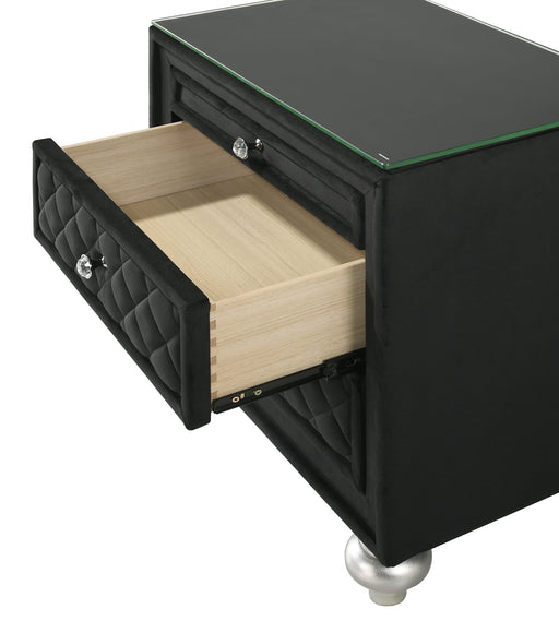 Crownmark Cameo Nightstand - Black