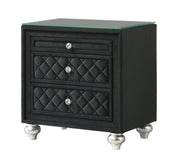 Crownmark Cameo Nightstand - Black