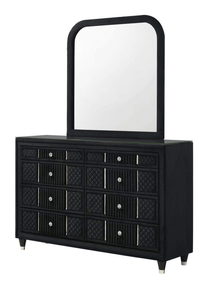 Crownmark Armany Bedroom Set Dresser and Mirror