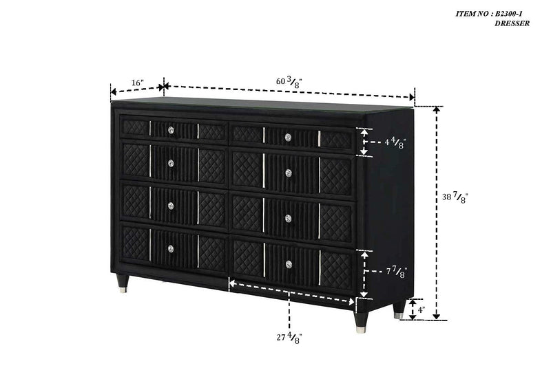 Crownmark Armany Bedroom Set Dresser