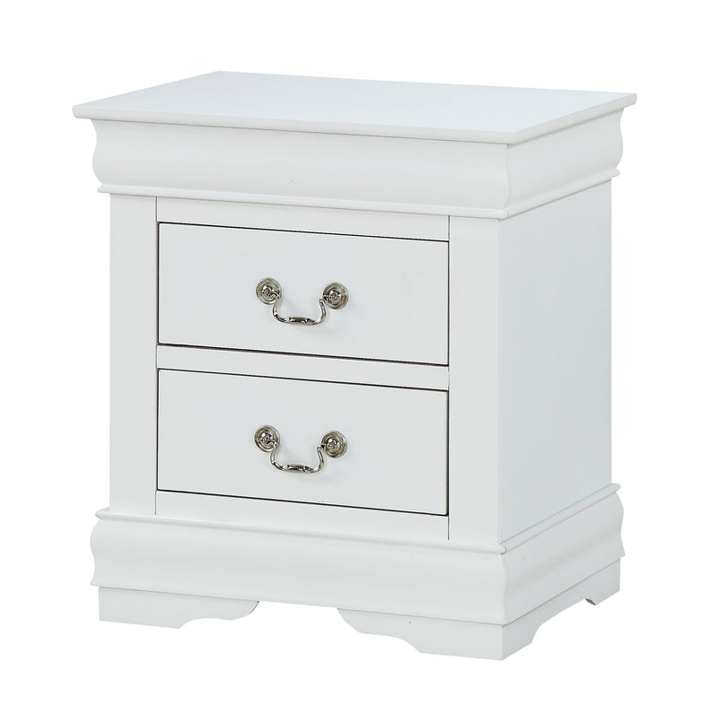 Crownmark Louis Philip Bedroom Set - White Nightstand