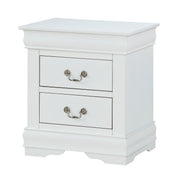 Crownmark Louis Philip Nightstand - White