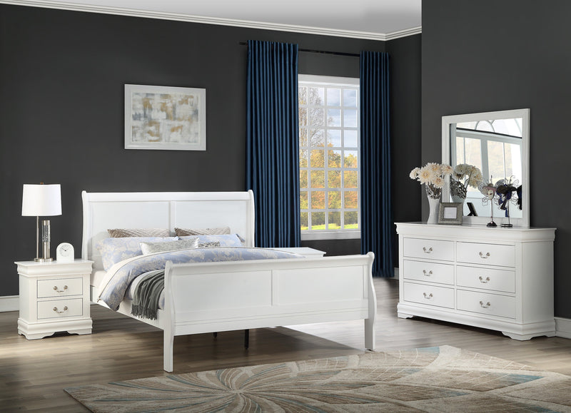 Crownmark Louis Philip Bedroom Set - White